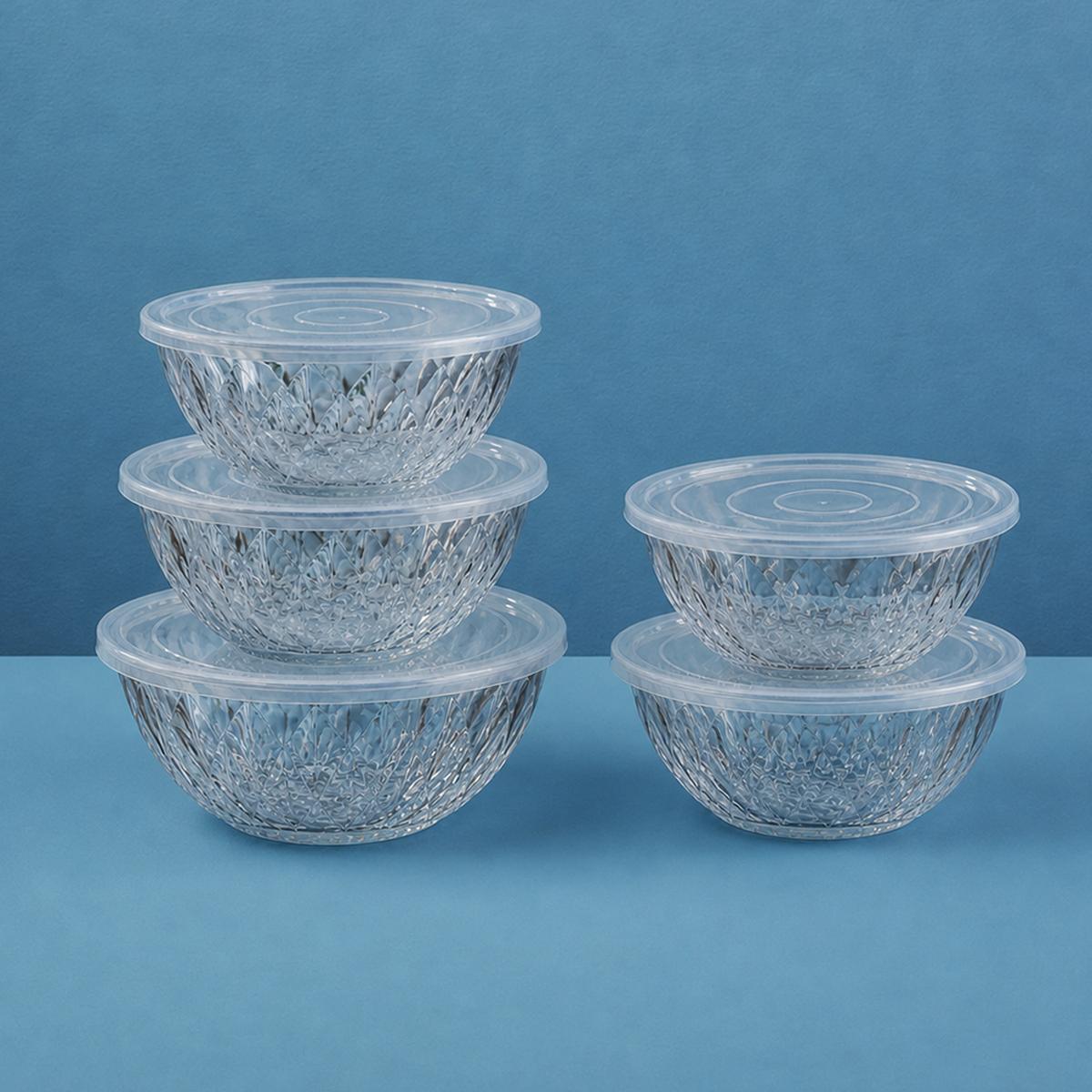 Bowl Plastic 5Pcs Set W/Co