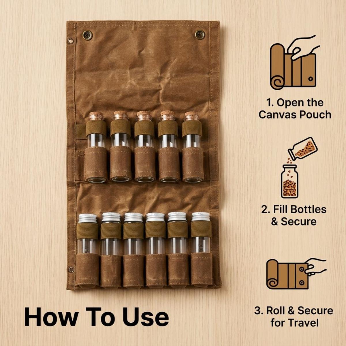 Potable Spicy Bottle With Bag 9 Pieces Bottle