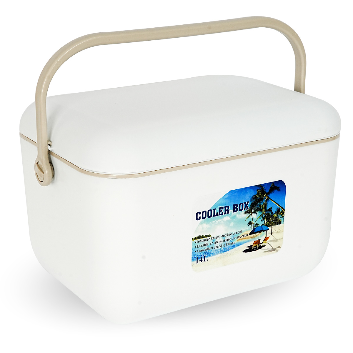 Durable & Crush Resistant Insulated Cooler Box 14L