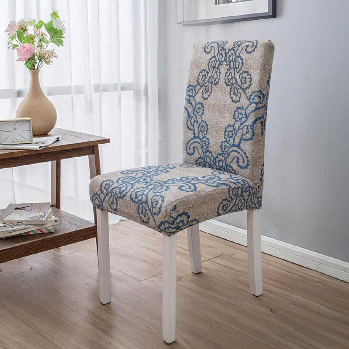 Floral Pattern Dining Chair Cover