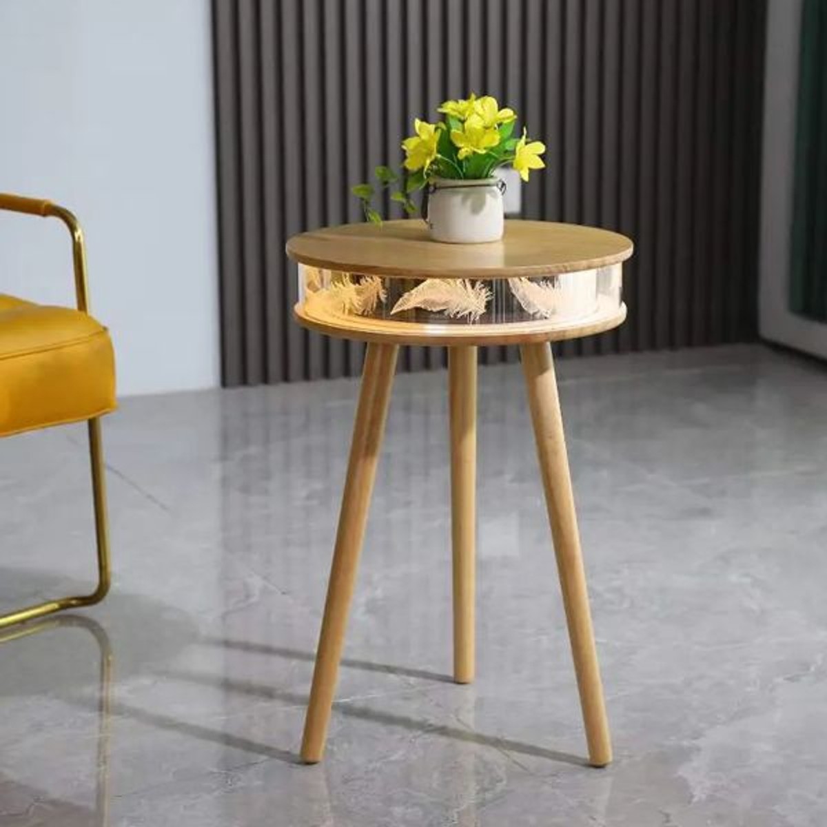 Side Table Wooden-Brown