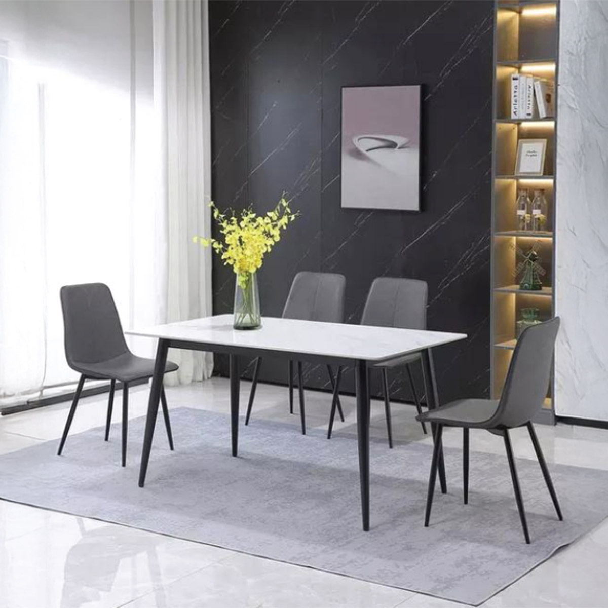 Dining Table Marble 1+4