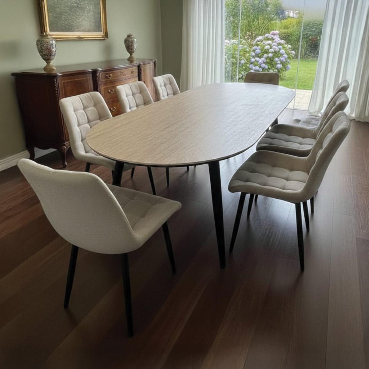 Wood Dining Table 8 Chairs