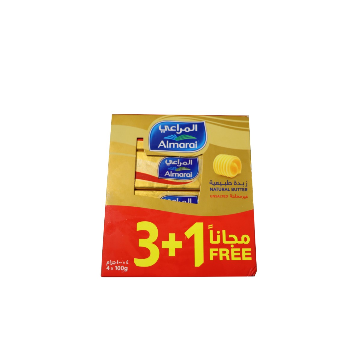 Almarai Butter Unsalted 100Gx4