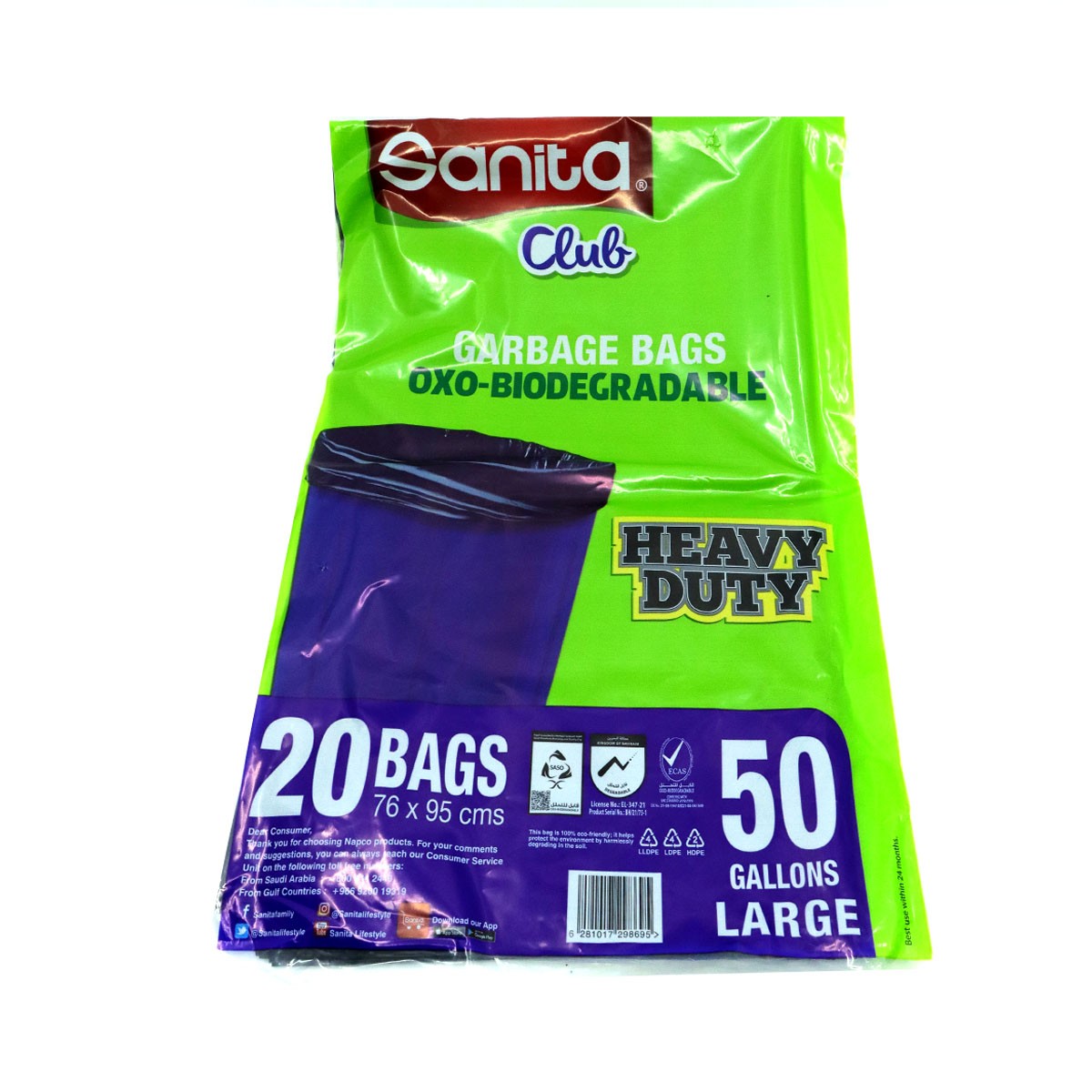Sanita Garbage Bags 50 Gal 95X
