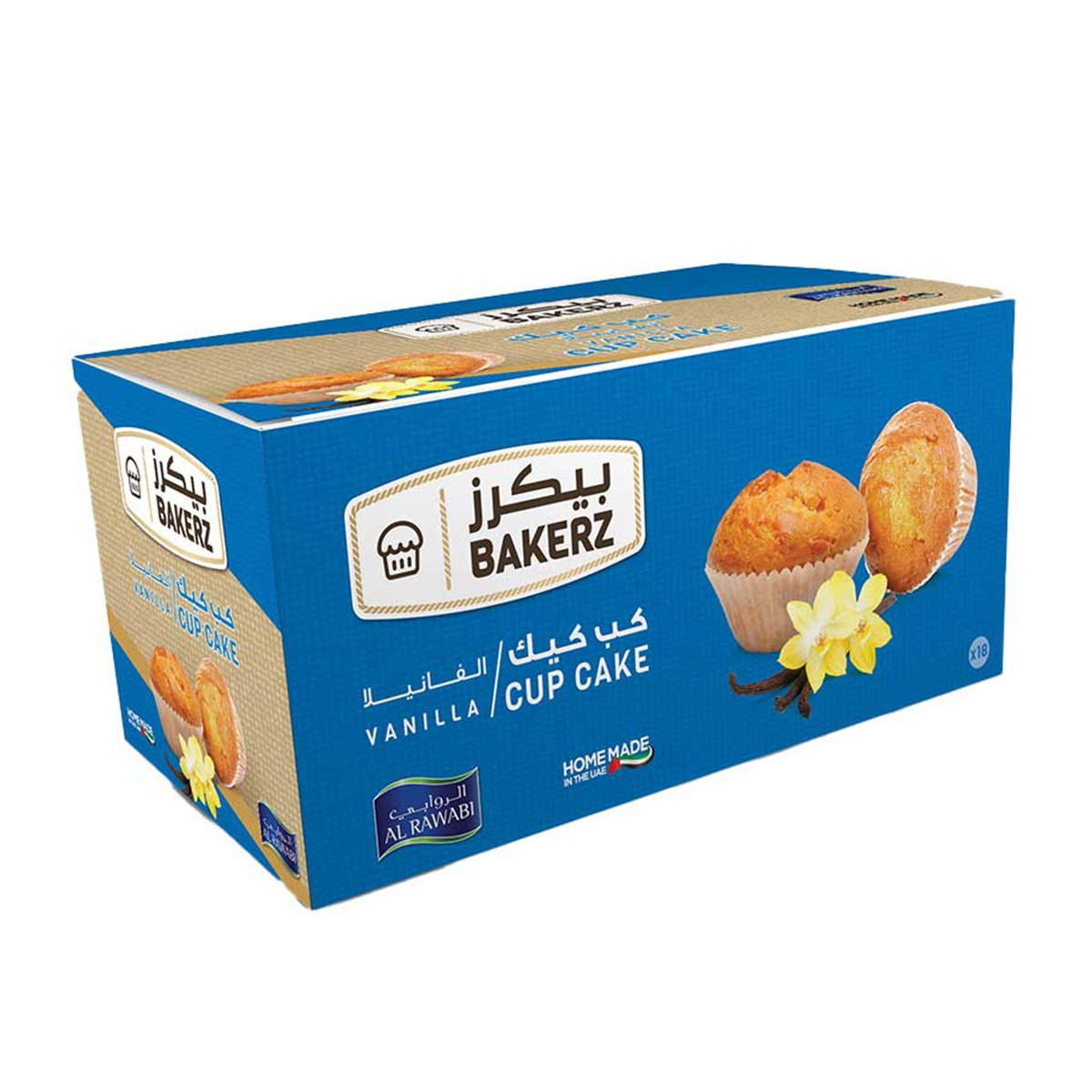 Al Rawabi Bakerz Vanilla Cupcake 18x30g