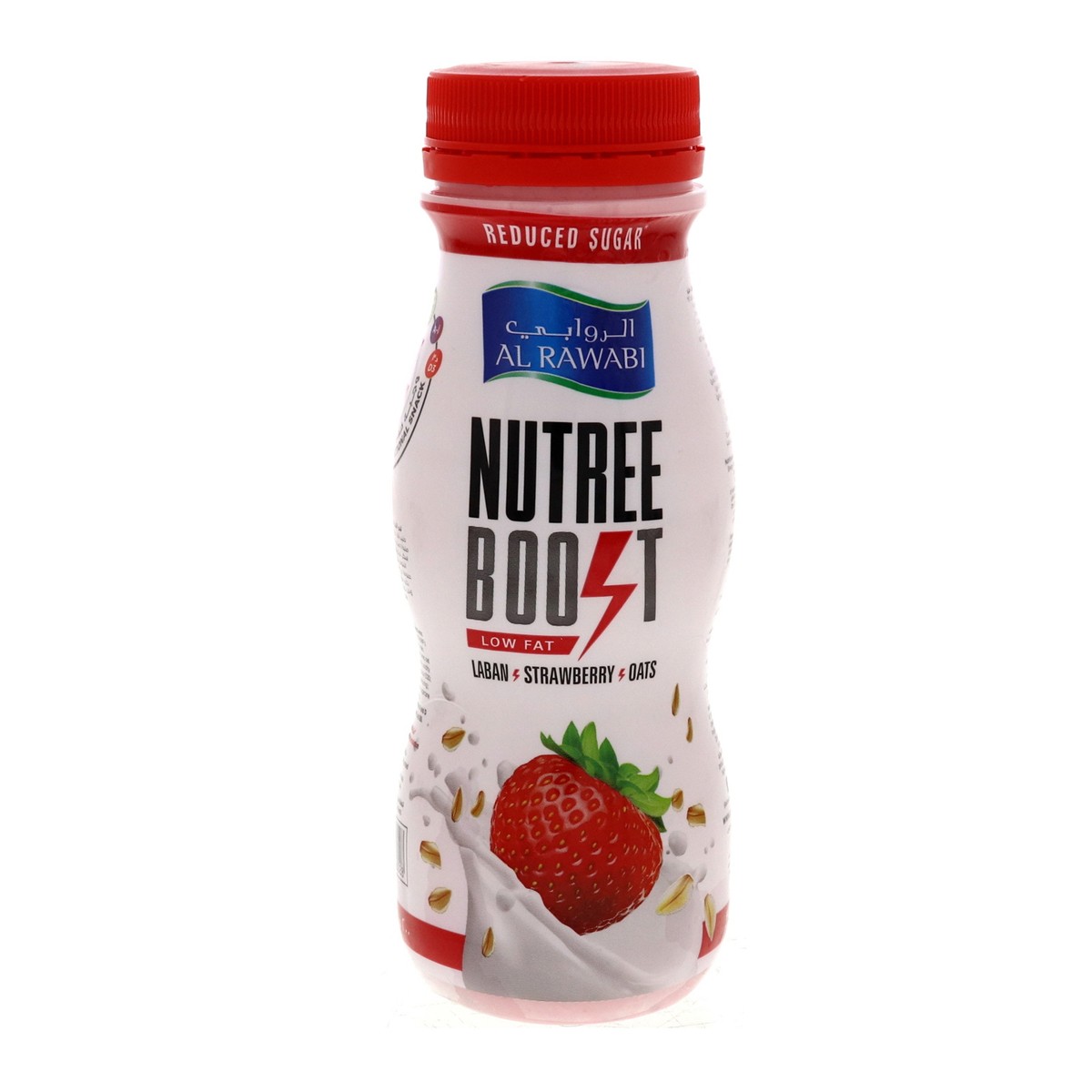 Al Rawabi Nutree Boost Fresh Laban Strawberry & Oats Low Fat Drink 200ml