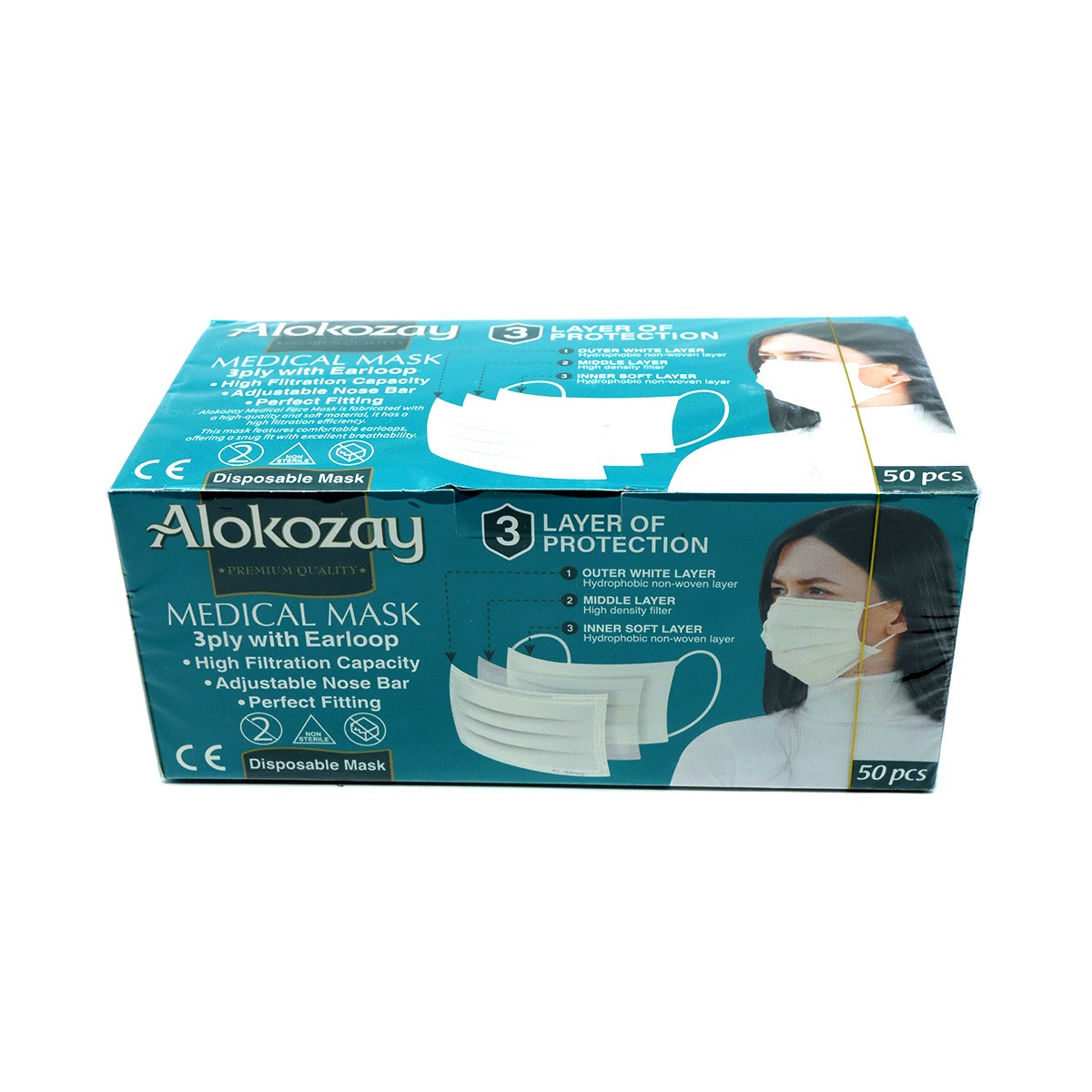 Alokozay Face Mask White 50'S