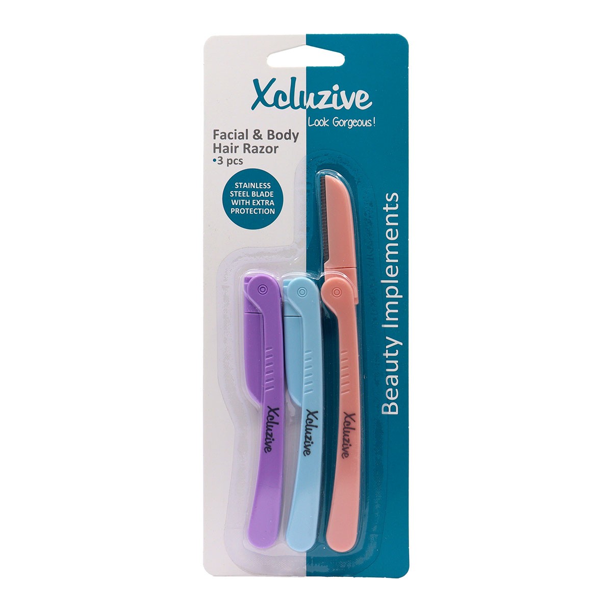 X/Z Facial & B/ Hair Razor 3Pc