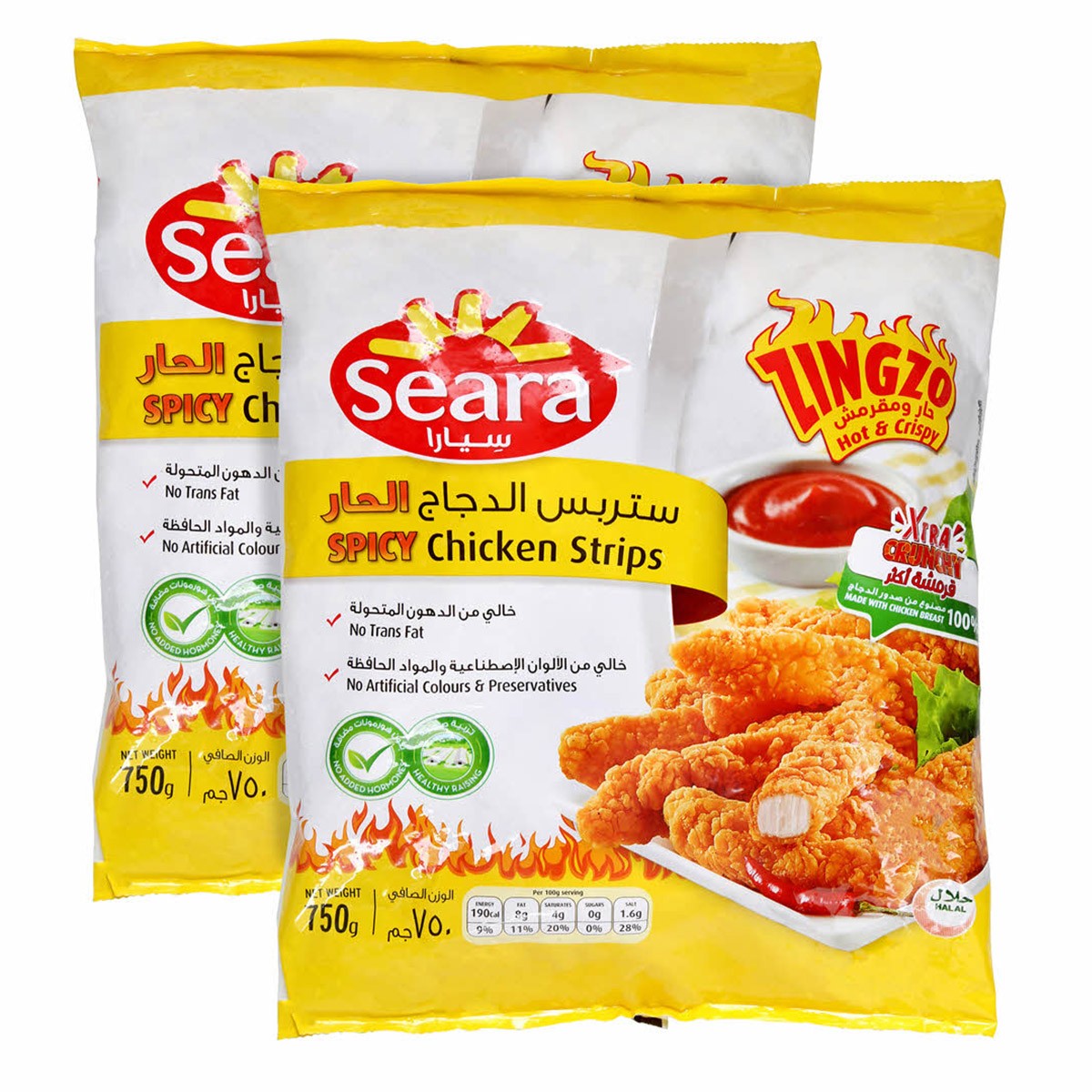 Seara Spicy Chkn Strips 2X750G