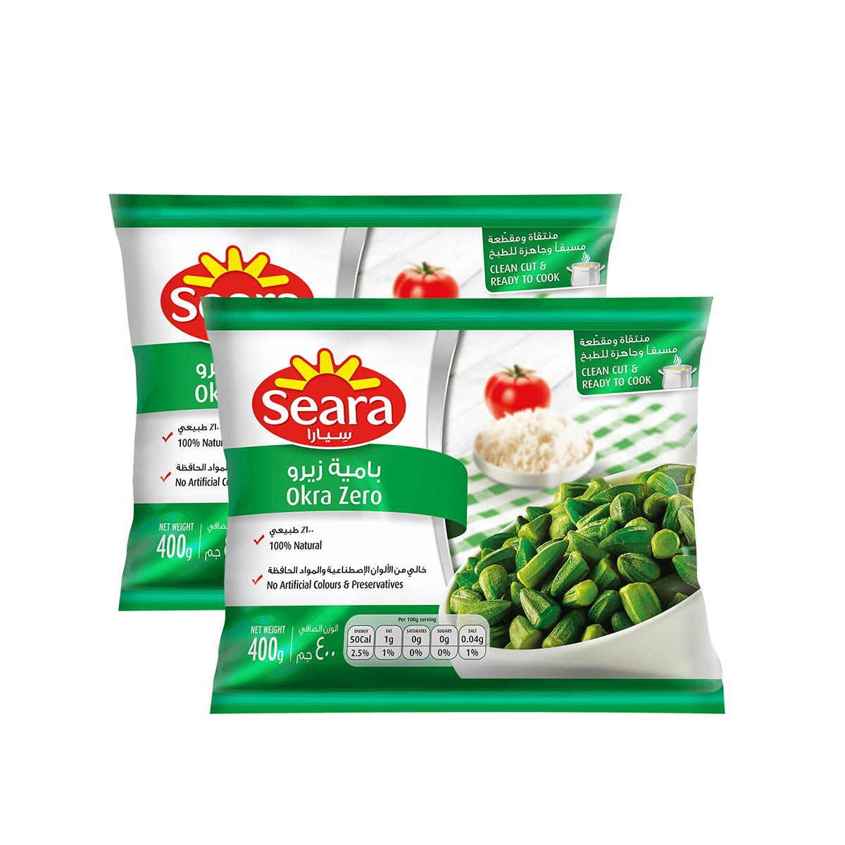 Seara Okra Zero 2x400gm