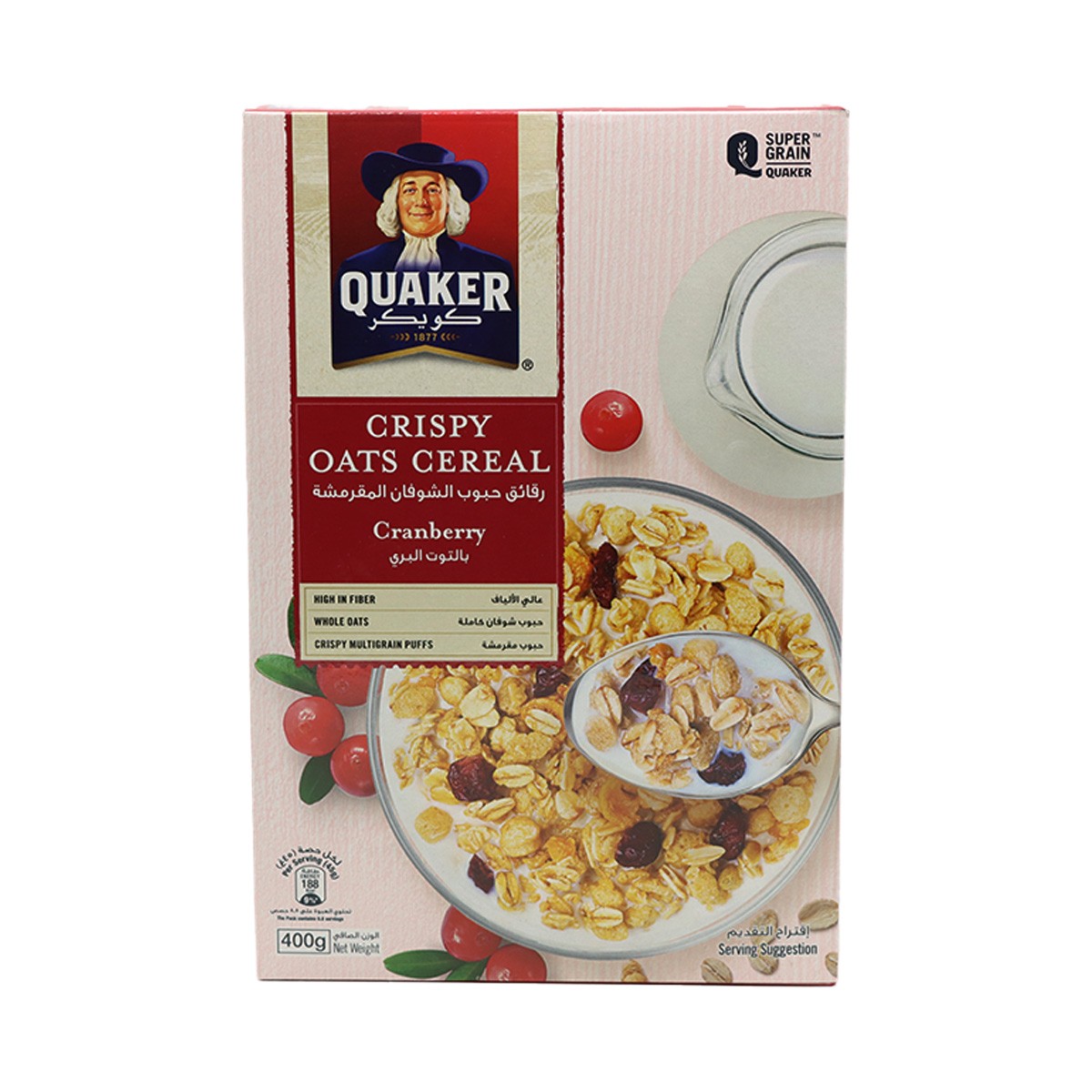 Quaker Cereal Cranberry 400G
