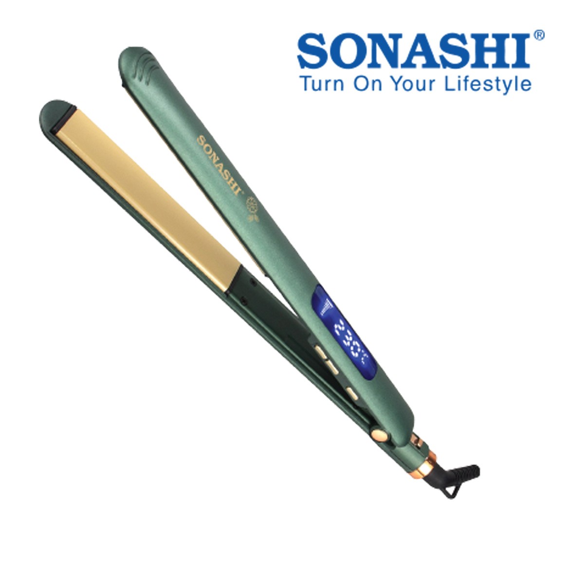 Sonashi Hair Straightener With Golden Ceramic Coating Plate 60W - Shs-2088
