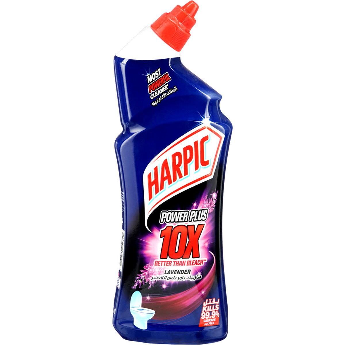 Harpic 10x Power Plus Disinfectant Toilet Bowl Cleaner Liquid Lavender Scent 1L