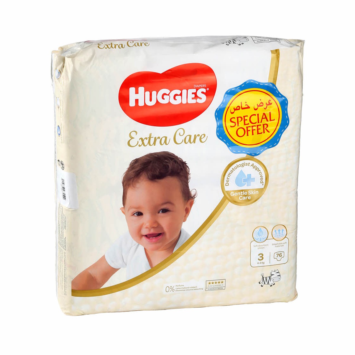 Huggies Extra Care Jumbo Size 3, 76'S