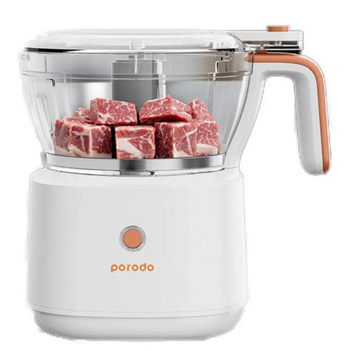 Porodo Lifestyle 4 In 1 Portable Electric Meat Chopper 88 Watts, White - PD-LS41FPR-WH