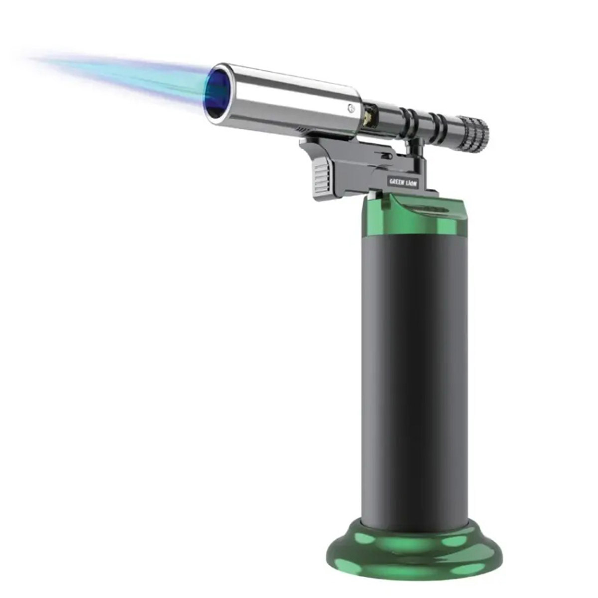 Green Lion Jet Flame Pro Windproof Lighter, Black - GNJTFLMPROLBK