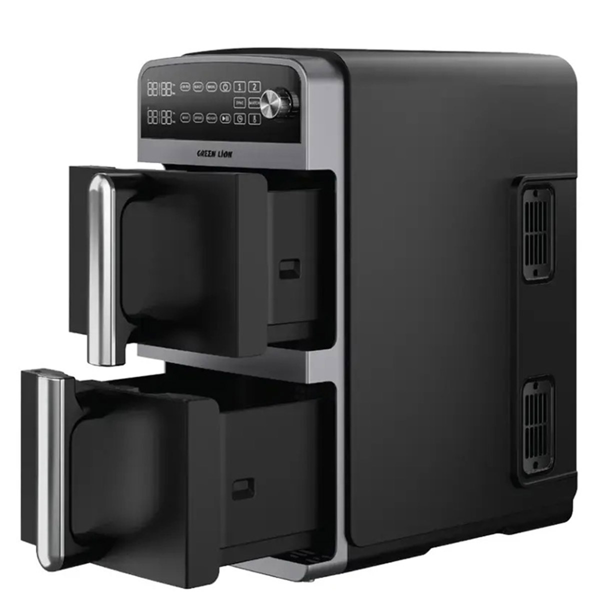 Green Lion 10 Liter Double-Decker Air Fryer, Black - GNDKARF10LBK