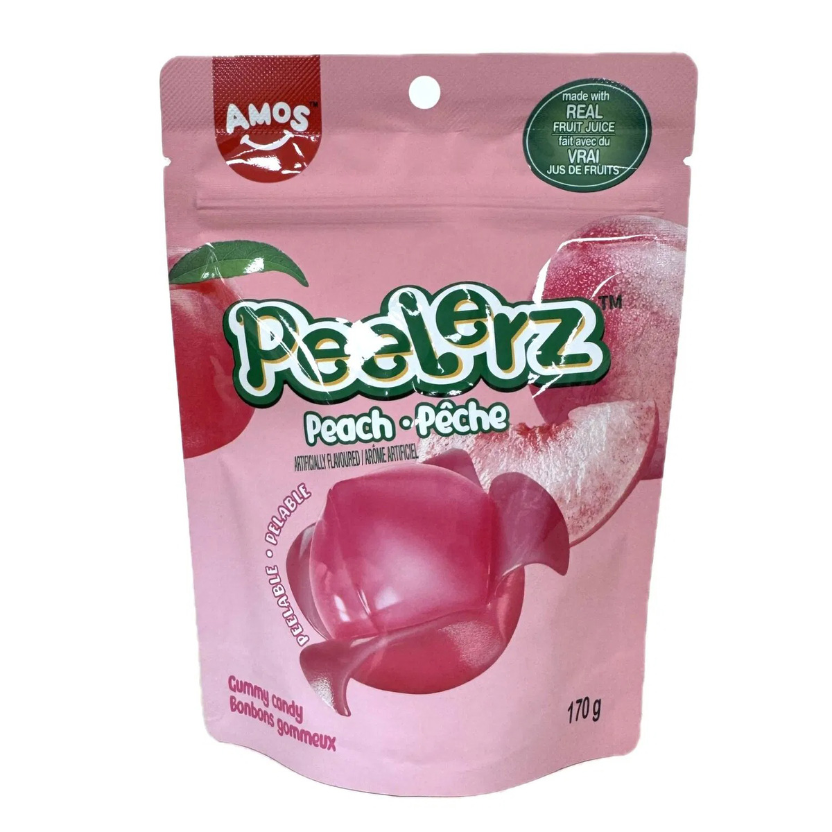 Amos Peelerz Peach Gummy Candy 170g