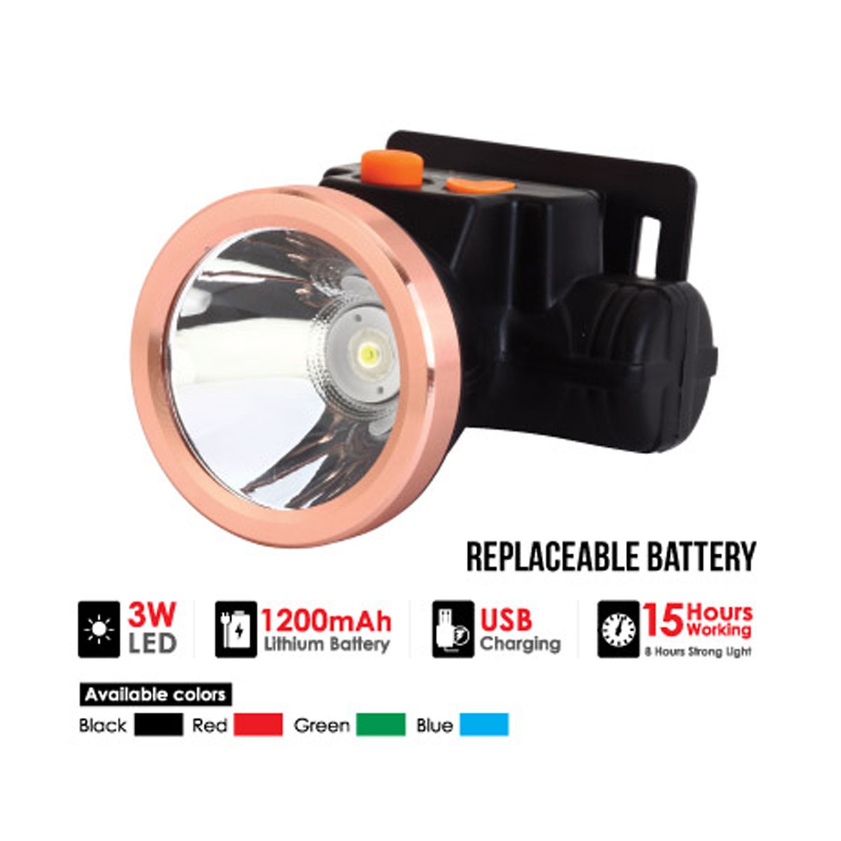 Sanford Rechargeable Head Lamp-Sf1052Hl