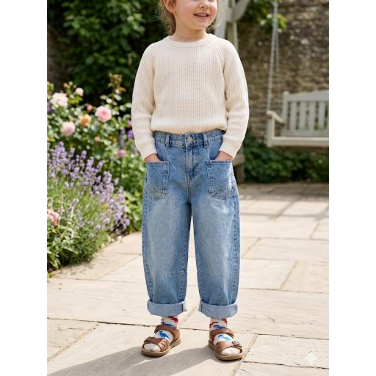 Girls Jeans Pant Regular Fit-15Y-Blue