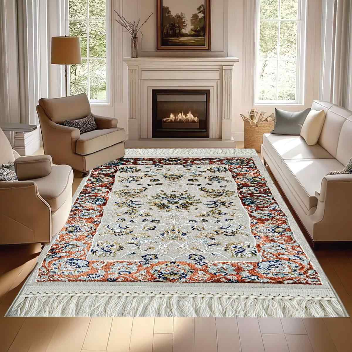Kashan Carpet A047B Cream 160x230cm