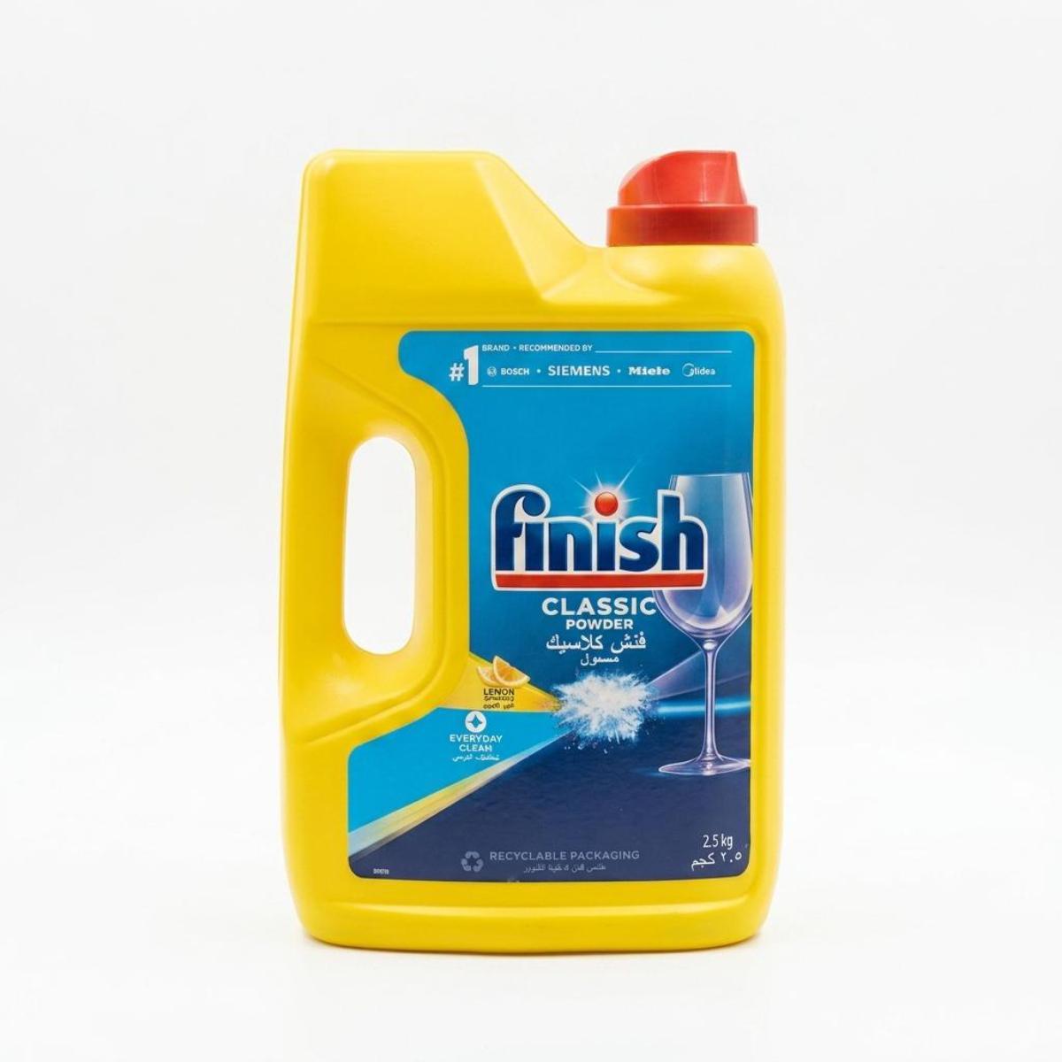 Finish Classic Dishwasher Powder Lemon Sparkle Scent 2.5Kg