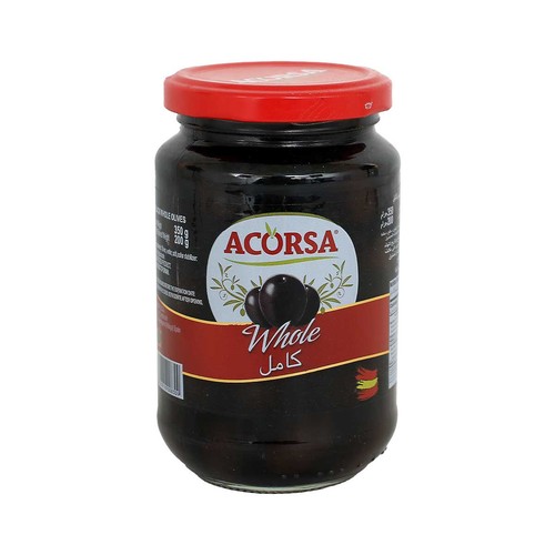 Acorsa Olives Black Plain Jar