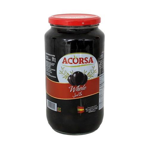 Acorsa Olives Black Plain Jar