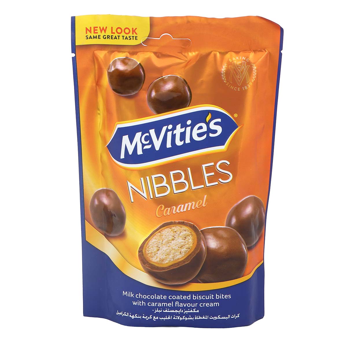 McVitie's Digestive Nibbles Caramel & Milk Chocolate Coated Biscuit Balls 120g