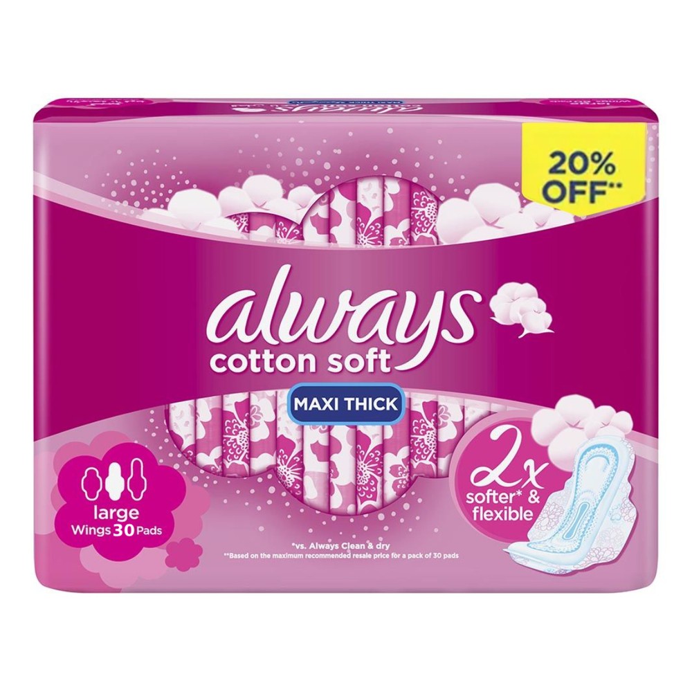 Always Sens Super Soft Cottn 30Pieces