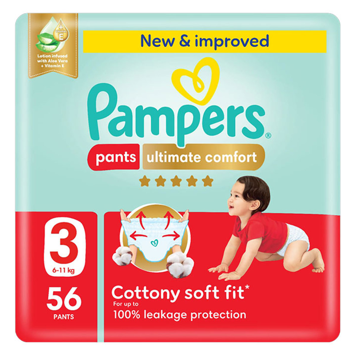 Pampers Pc Pants 6-11Kg 56 Pieces