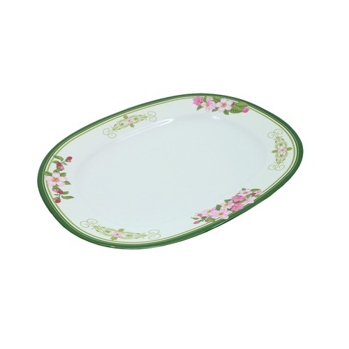 Oval Plate 14" Evergreen Olive