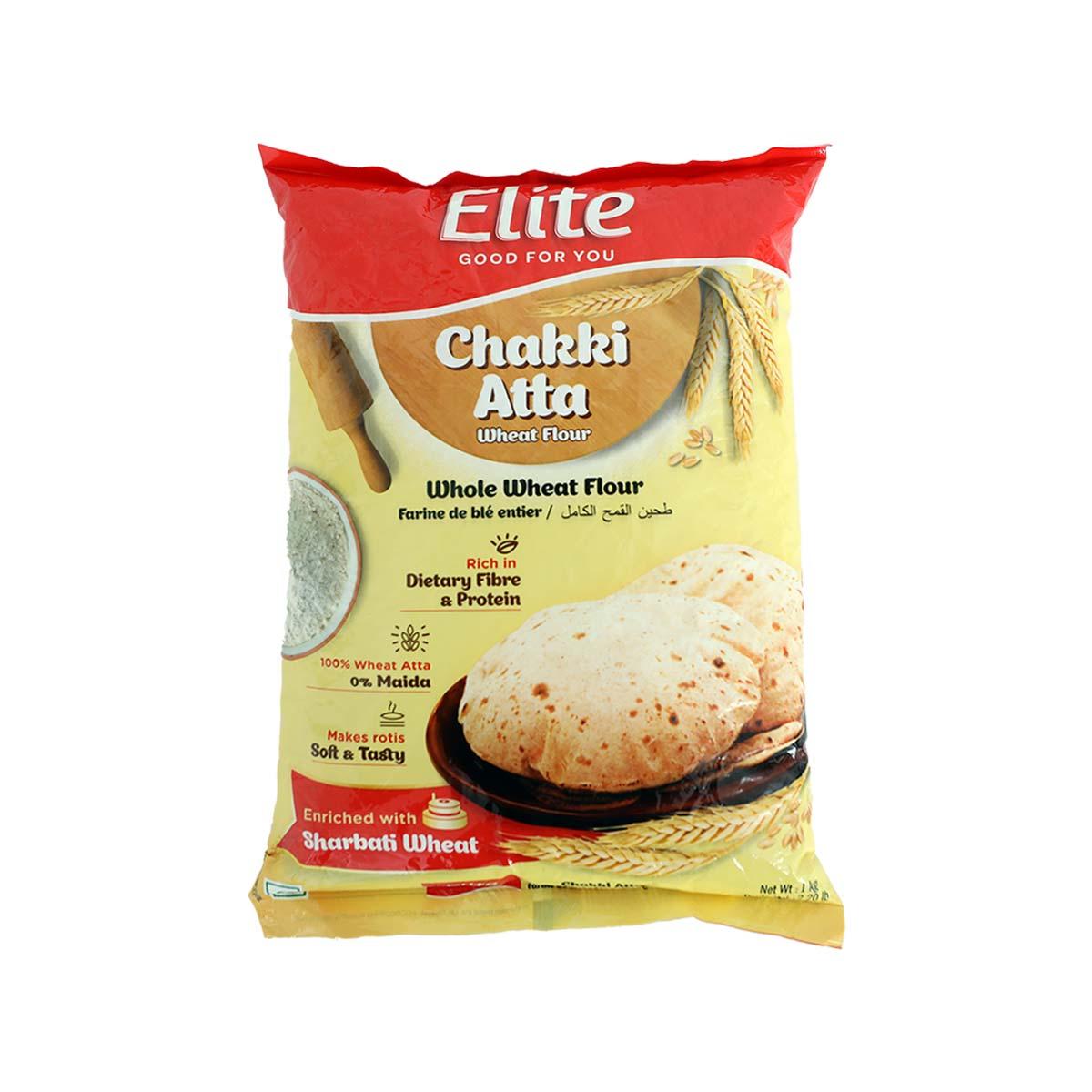 Elite Chakki Atta Wheat Flour 1Kg
