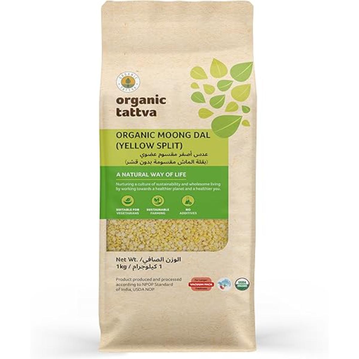 Organic Moong Dal Yllw Splt1Kg