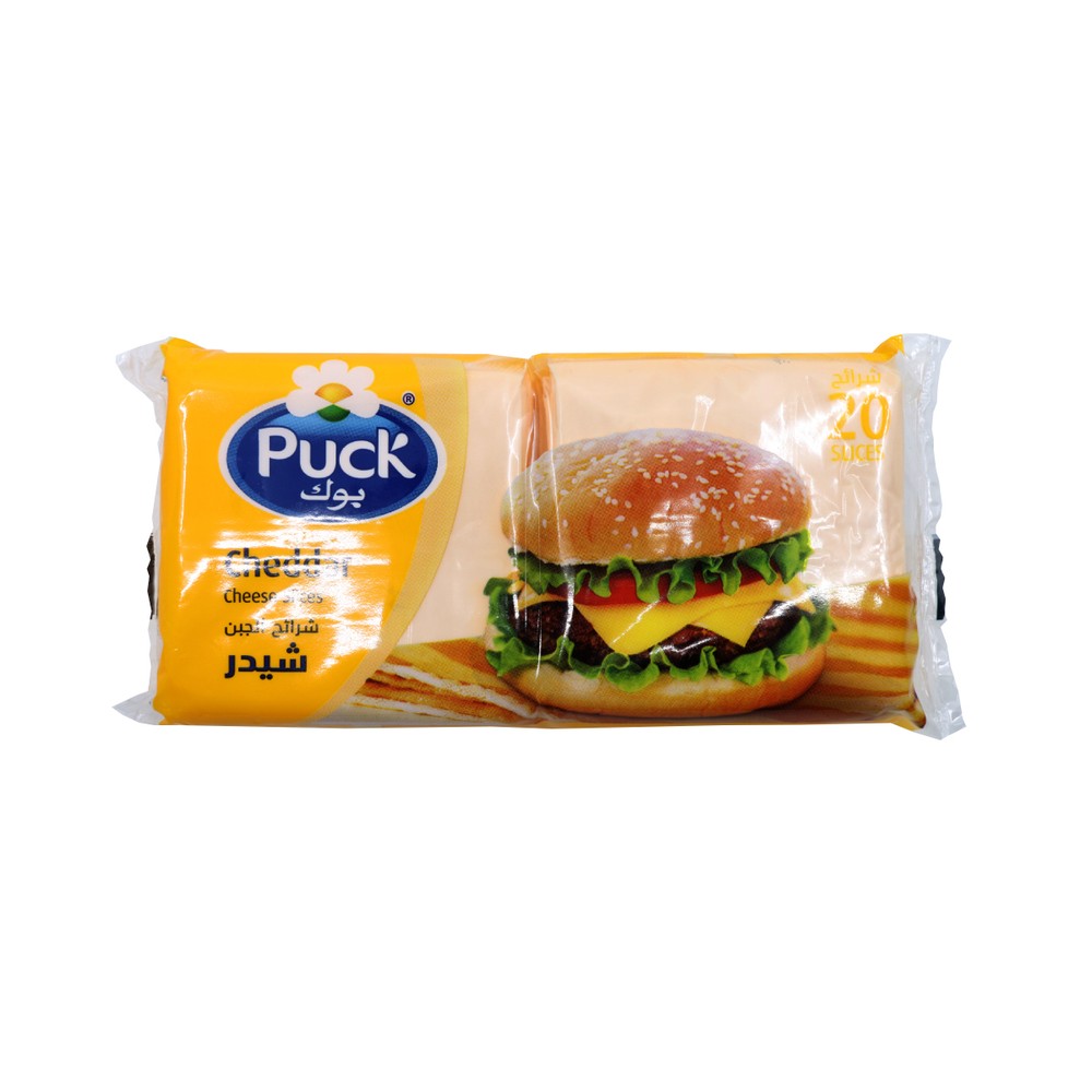 Puck Cheese Slice Cheddar 400G