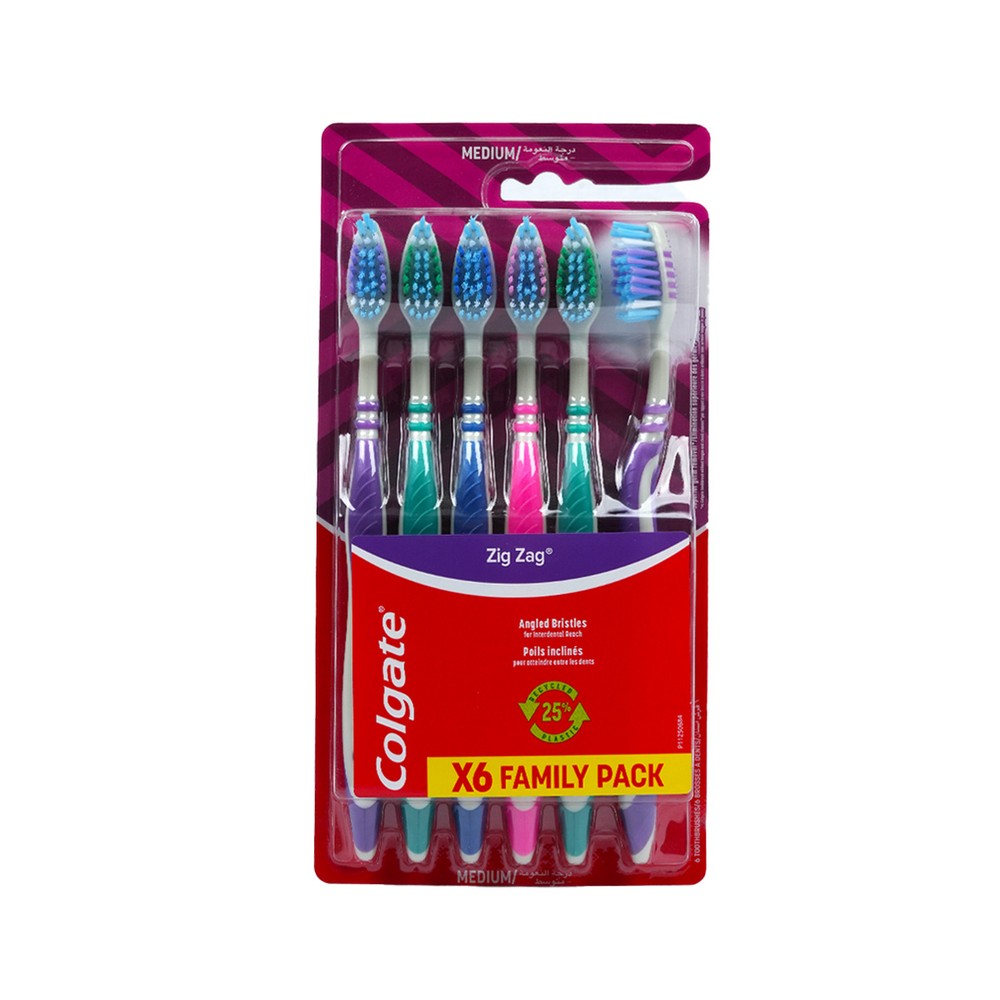 Colgate Zigzag Tb  Md+Tc 6Pk