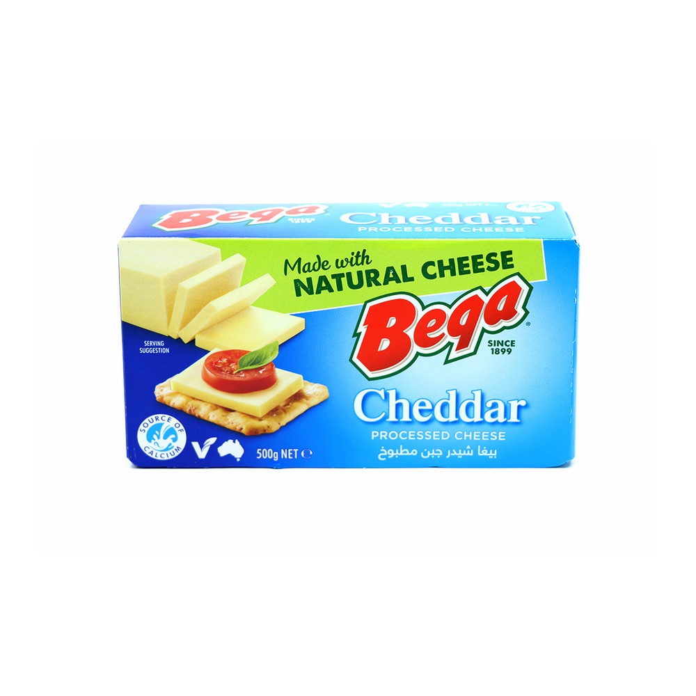 Bega Cheese Cheddar Block 500G