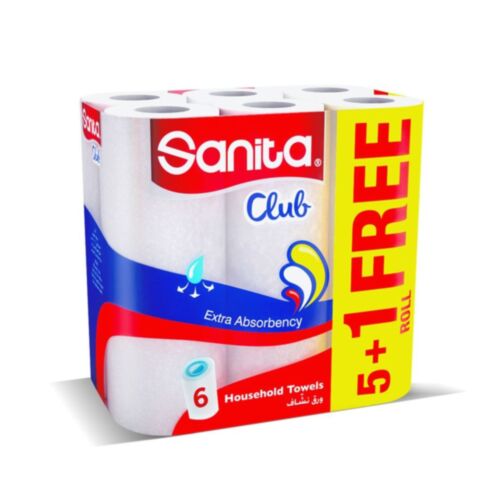 Sanita Club Kitchen Towels 6X40Sheetx2Ply