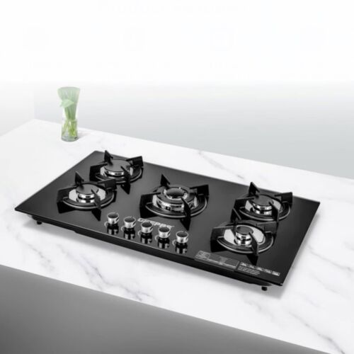 Geepas Gas Hob 5 Burner Glass